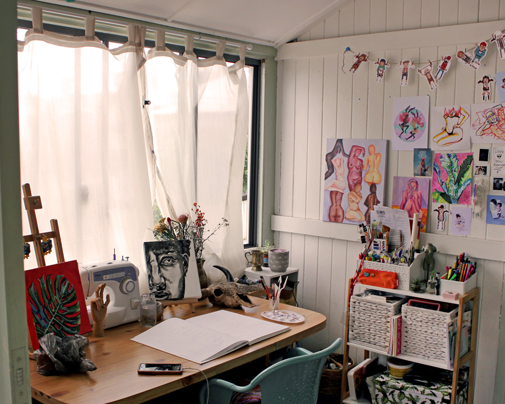 Spaces for Making: G's Colourful, Eclectic Home Art Studio - Test Kitchen